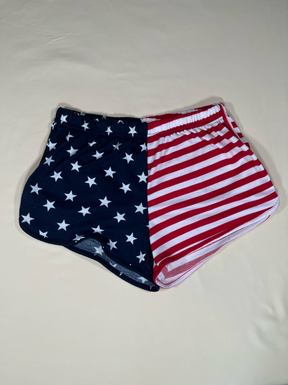 Women’s American Flag Print Shorts - Red & Blue